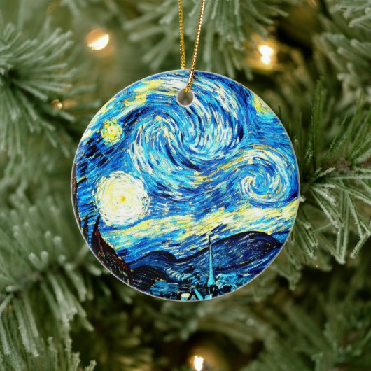 Van Gogh, Starry Night Keramik Ornament (Baum)