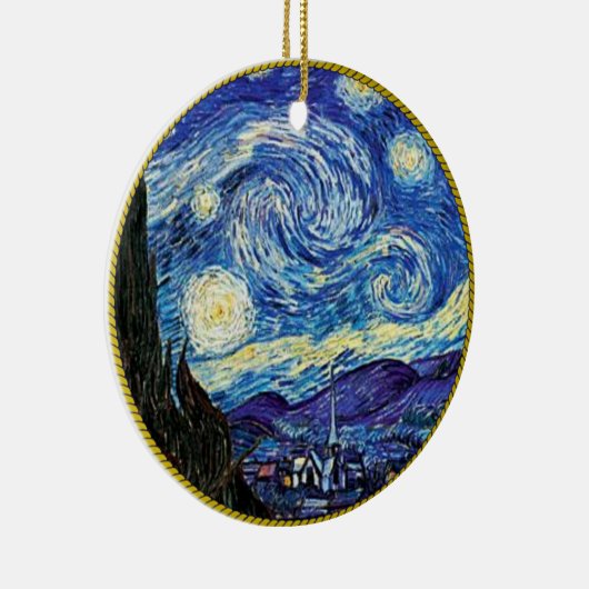Van Gogh, Starry Night Keramik Ornament (Rechts)