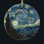 Van Gogh Starry Night Keramikornament<br><div class="desc">Vincent Van Gogh berühmte Malerei Sternennacht</div>