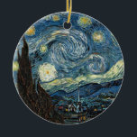 Van Gogh Starry Night Keramikornament<br><div class="desc">Vincent Van Gogh berühmte Malerei Sternennacht</div>