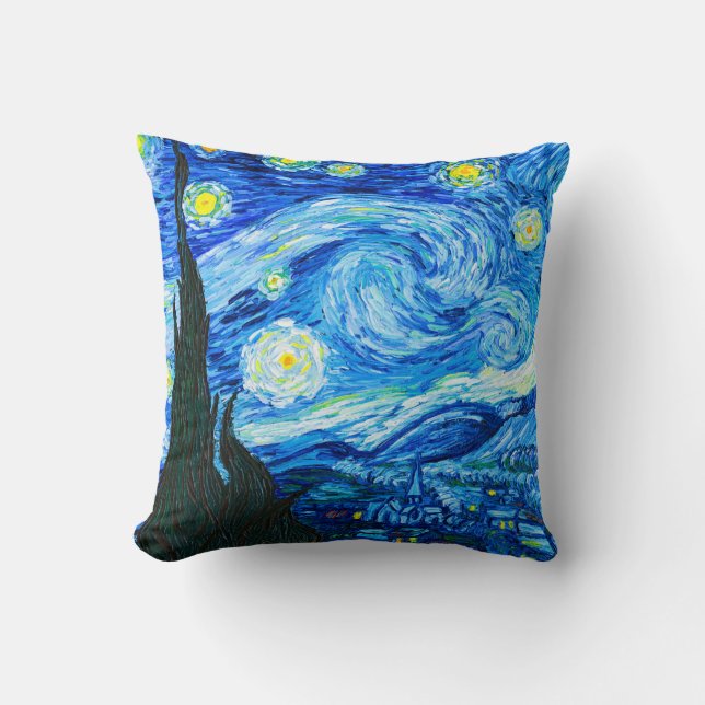 Van Gogh Starry Night Kissen (Vorderseite)