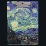 Van Gogh Starry Night Klemmbrett<br><div class="desc">Van Gogh Starry Night Public Domain</div>