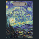 Van Gogh Starry Night Klemmbrett<br><div class="desc">Van Gogh Starry Night Public Domain</div>