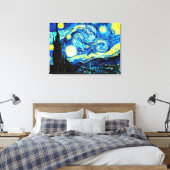 Van Gogh - Starry Night Leinwanddruck (Insitu (Schlafzimmer))