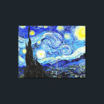 Van Gogh Starry Night Leinwanddruck<br><div class="desc">Eines der bekanntesten Gemälde von Vincent Van Gogh. Digital verbessert.</div>