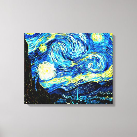 Van Gogh - Starry Night Leinwanddruck (Vorderseite)