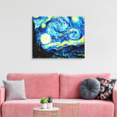 Van Gogh - Starry Night Leinwanddruck (Insitu (Wohnzimmer))