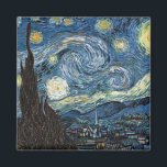 Van Gogh Starry Night Magnet<br><div class="desc">Meisterwerk der Vincent Van Gogh Starry Night,  Vintage Kunstwerke zu modernen Produkten aus Zazilicious</div>