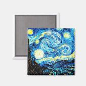 Van Gogh: Starry Night Magnet (Vorderseite/Rückseite)