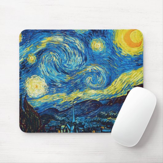 Van Gogh Starry Night Mouse Pad Mousepad (Mit Mouse)