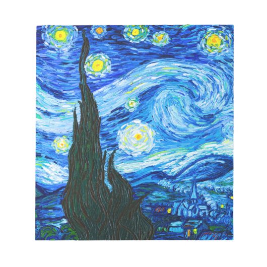 Van Gogh Starry Night Notizblock (Vorderseite)