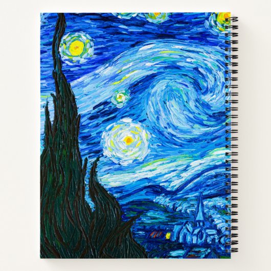 Van Gogh Starry Night Notizblock (Rückseite)