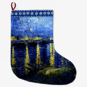 Van Gogh - Starry Night on the Rhone Großer Weihnachtsstrumpf (Vorderseite)