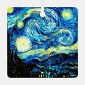 Van Gogh - Starry Night Ornament Aus Metall (Vorderseite)