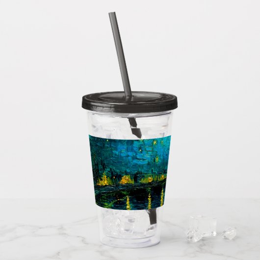 Van Gogh Starry Night Over Rhône Acryltrinkbecher (Vorderseite Ice)