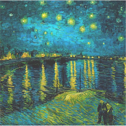 Van Gogh Starry Night Over Rhône Aufkleber (Vorderseite)