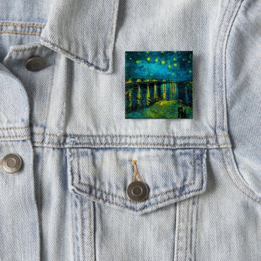 Van Gogh Starry Night Over Rhône Button (Beispiel)