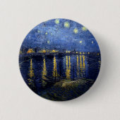 Van Gogh Starry Night Over Rhone Button (Vorderseite)