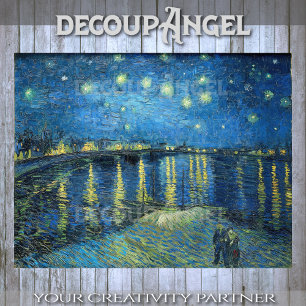 Van Gogh - Starry Night Over Rhone Decoupage Seidenpapier