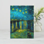 Van Gogh Starry Night Over Rhône Einladung (Stehend Vorderseite)