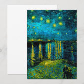 Van Gogh Starry Night Over Rhône Einladung (Vorne/Hinten)