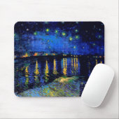 Van Gogh Starry Night Over Rhone (F474) Fine Art Mousepad (Mit Mouse)