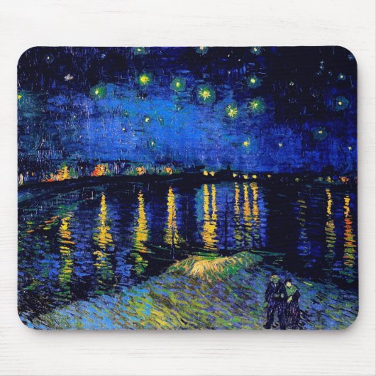 Van Gogh Starry Night Over Rhone (F474) Fine Art Mousepad (Vorne)