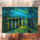 Van Gogh Starry Night Over Rhône Fensteraufkleber (Blatt 2)