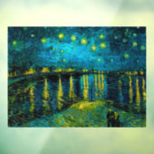 Van Gogh Starry Night Over Rhône Fensteraufkleber (Blatt 3)
