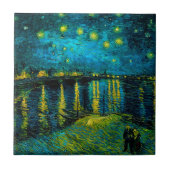 Van Gogh Starry Night Over Rhône Fliese (Vorderseite)