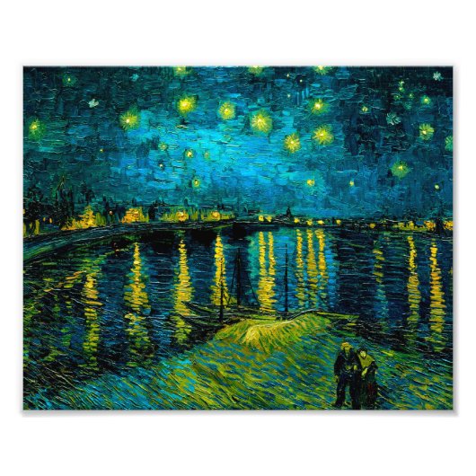 Van Gogh Starry Night Over Rhône Fotodruck (Vorne)