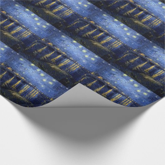 Van Gogh Starry Night Over Rhone Geschenkpapier (Ecke)