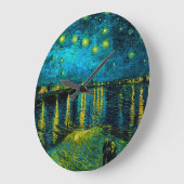 Van Gogh Starry Night Over Rhône Große Wanduhr (Winkel)