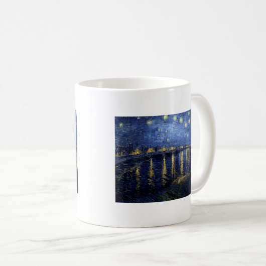 Van Gogh Starry Night Over Rhone Kaffeetasse (VorderseiteRechts)