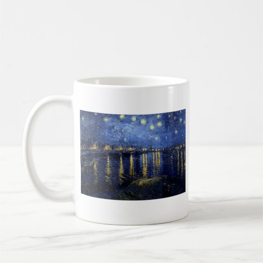 Van Gogh Starry Night Over Rhone Kaffeetasse (Links)