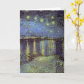 Van Gogh Starry Night Over Rhone Karte (Gelbe Blume)