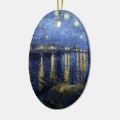 Van Gogh Starry Night Over Rhone Keramik Ornament (Links)