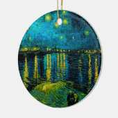 Van Gogh Starry Night Over Rhône Keramik Ornament (Links)