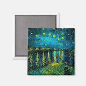 Van Gogh Starry Night Over Rhône Magnet (Vorderseite/Rückseite)