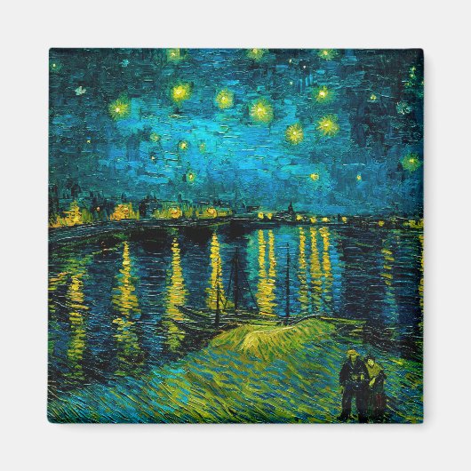 Van Gogh Starry Night Over Rhône Magnet (Vorne)