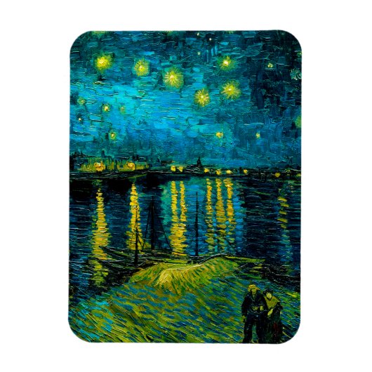 Van Gogh Starry Night Over Rhône Magnet (Vertikal)