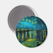 Van Gogh Starry Night Over Rhône Magnet (Vorderseite/Rückseite)