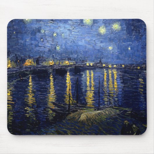 Van Gogh Starry Night Over Rhone Mousepad (Vorne)