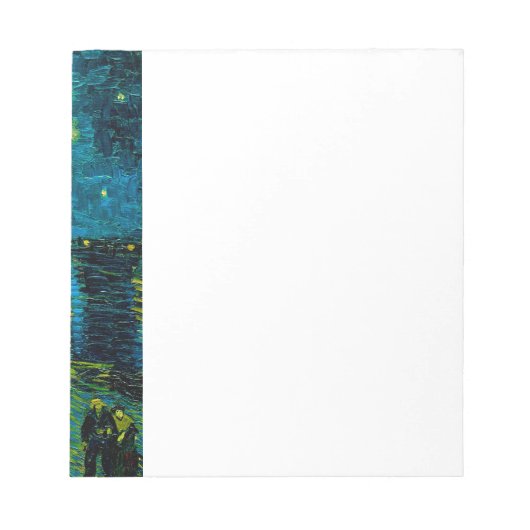 Van Gogh Starry Night Over Rhône Notizblock (Vorderseite)
