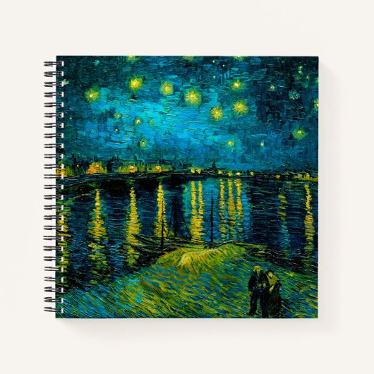 Van Gogh Starry Night Over Rhône Notizblock (Vorderseite)