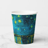 Van Gogh Starry Night Over Rhône Pappbecher (Rückseite)