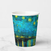 Van Gogh Starry Night Over Rhône Pappbecher (Links)
