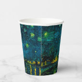 Van Gogh Starry Night Over Rhône Pappbecher (Rechts)