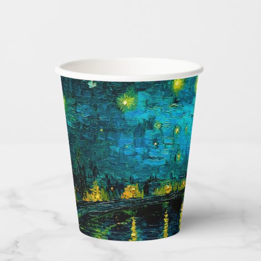 Van Gogh Starry Night Over Rhône Pappbecher (Vorderseite)