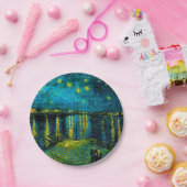 Van Gogh Starry Night Over Rhône Pappteller (Party)